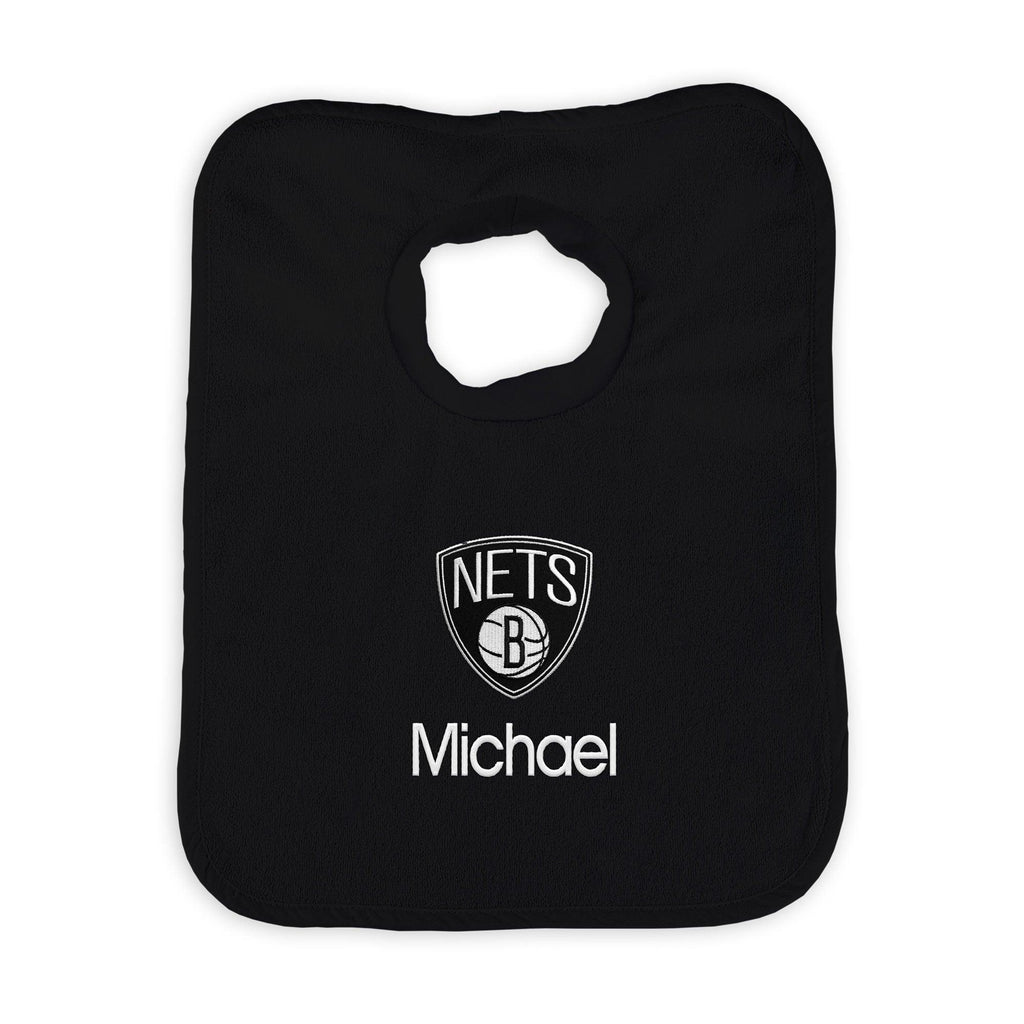 Personalized Brooklyn Nets Pullover Bib - Designs by Chad & Jake