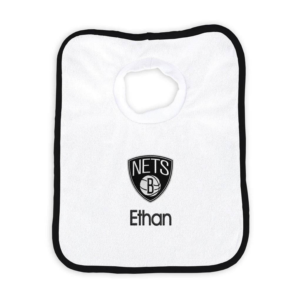 Personalized Brooklyn Nets Pullover Bib - Designs by Chad & Jake
