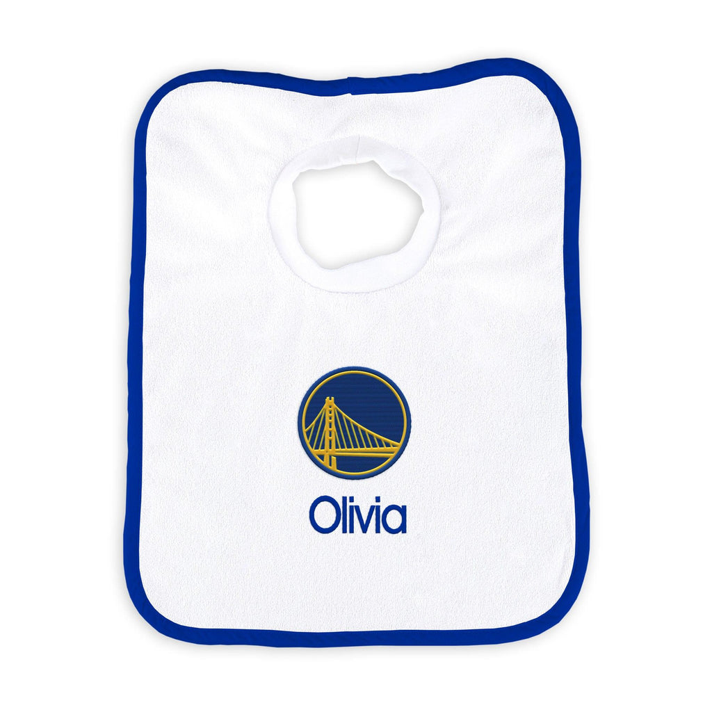 Personalized Golden State Warriors Pullover Bib - Designs by Chad & Jake