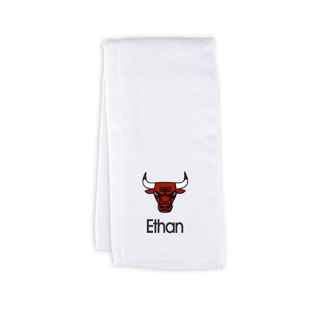 Personalized Chicago Bulls Burp Cloth - Designs by Chad & Jake