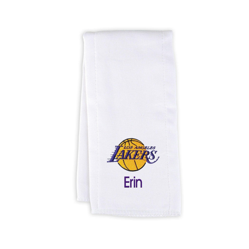 Personalized Los Angeles Lakers Burp Cloth - Designs by Chad & Jake