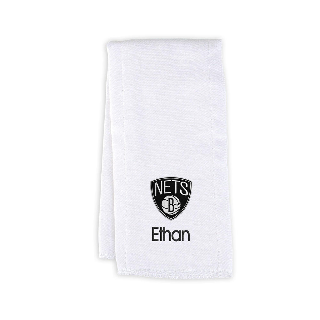 Personalized Brooklyn Nets Burp Cloth - Designs by Chad & Jake