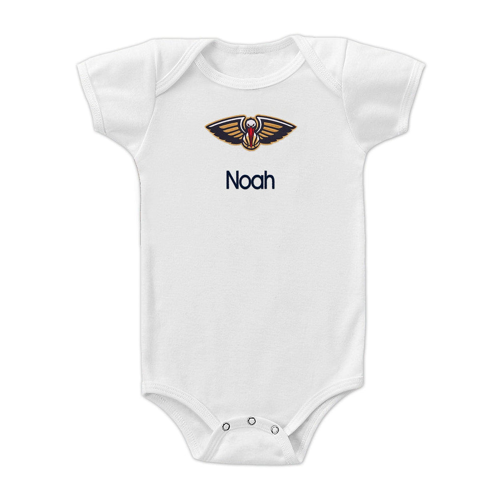 Personalized New Orleans Pelicans Bodysuit - Designs by Chad & Jake