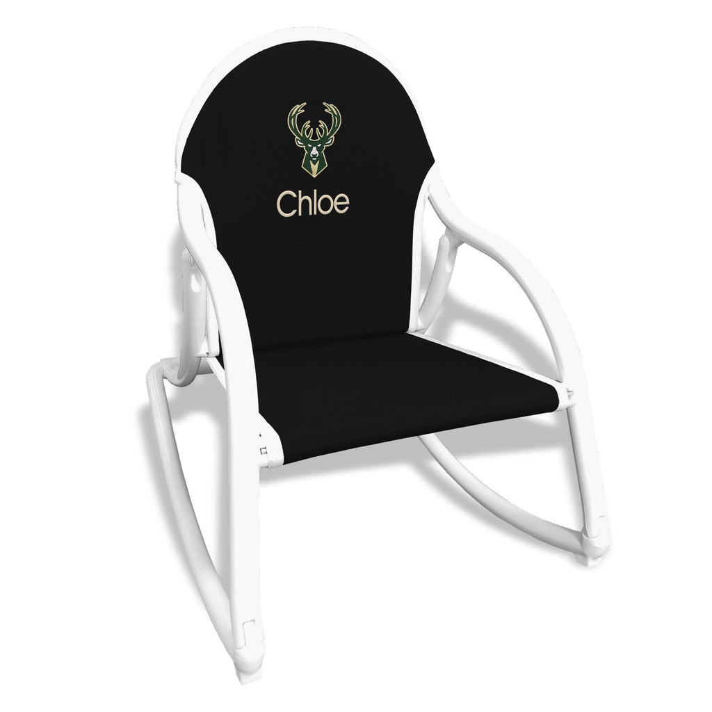 Personalized Milwaukee Bucks Rocking Chair - Designs by Chad & Jake