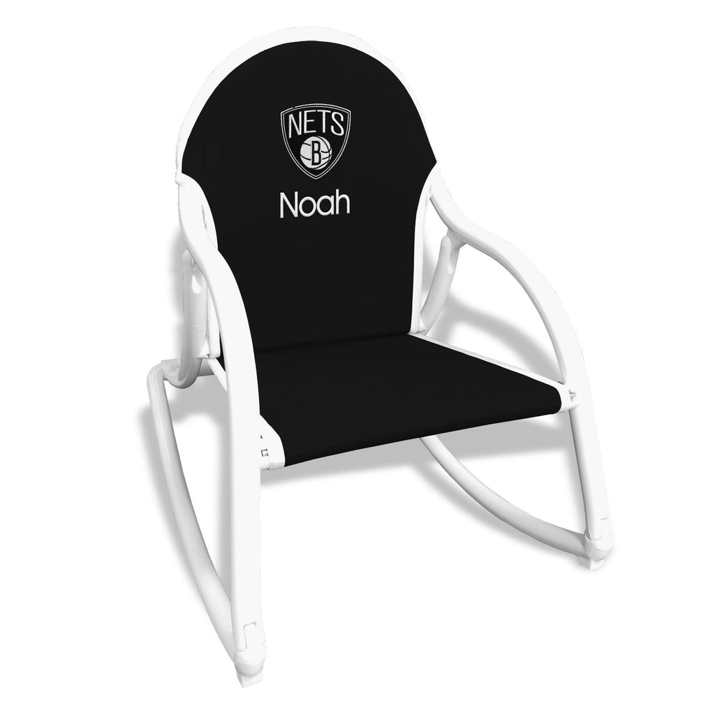 Personalized Brooklyn Nets Rocking Chair - Designs by Chad & Jake