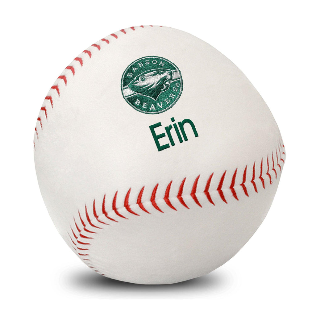 Personalized Babson Beavers Plush Baseball - Designs by Chad & Jake