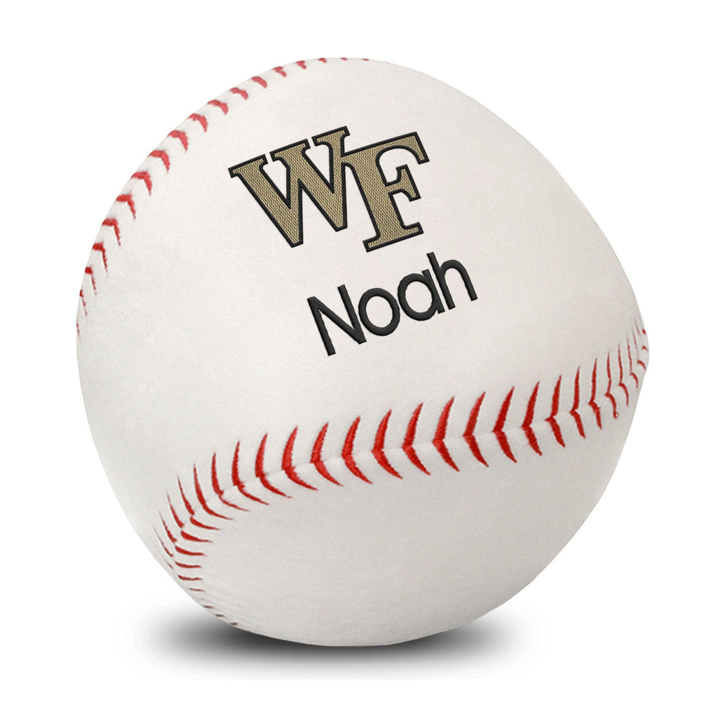 Personalized Wake Forest Demon Deacons Plush Baseball - Designs by Chad & Jake