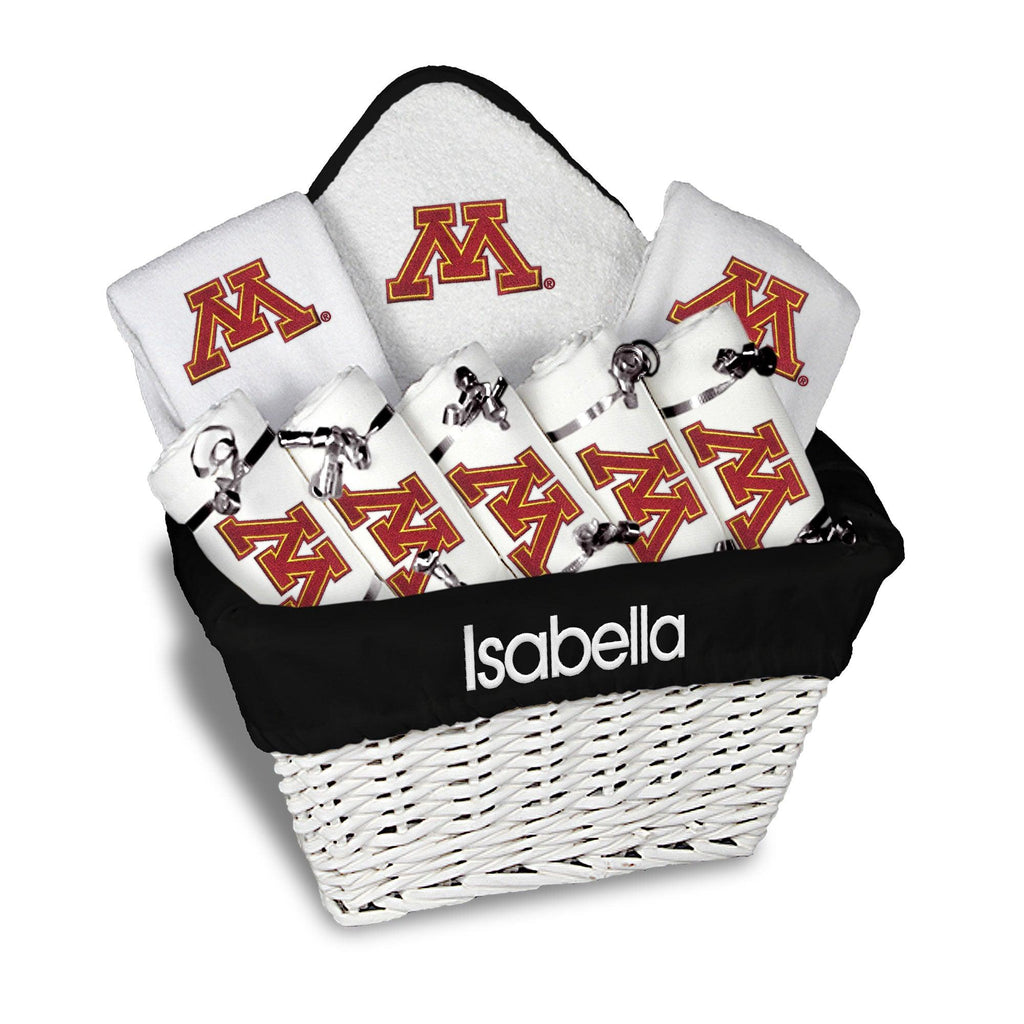 Personalized Minnesota Golden Gophers Large Basket - 9 Items - Designs by Chad & Jake