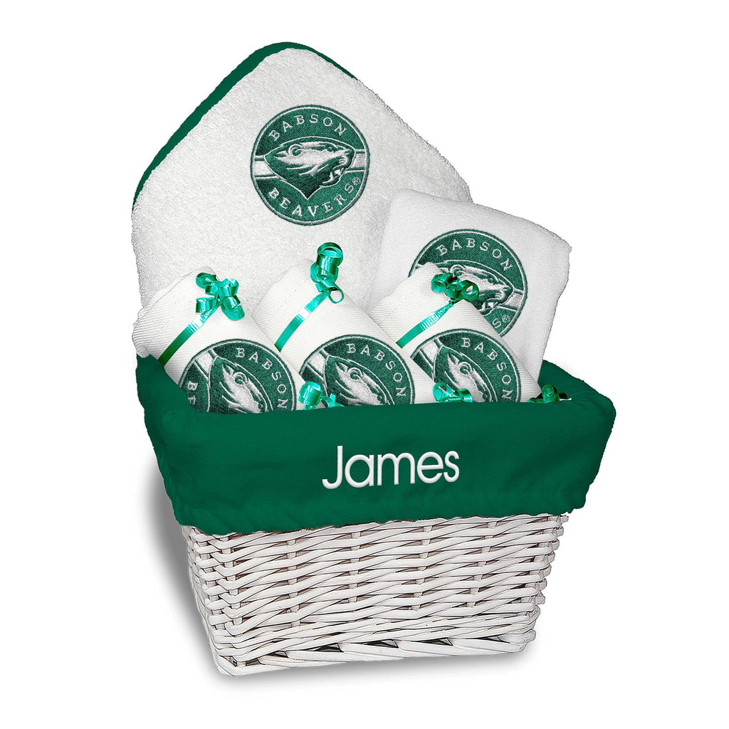 Personalized Babson Beavers Medium Basket - 6 Items - Designs by Chad & Jake