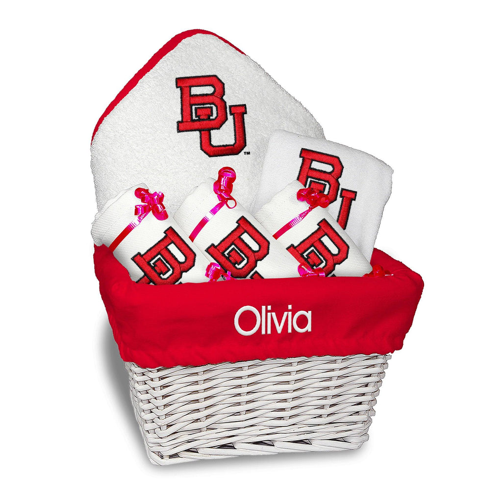 Personalized Boston University Terriers Medium Basket - 6 Items - Designs by Chad & Jake