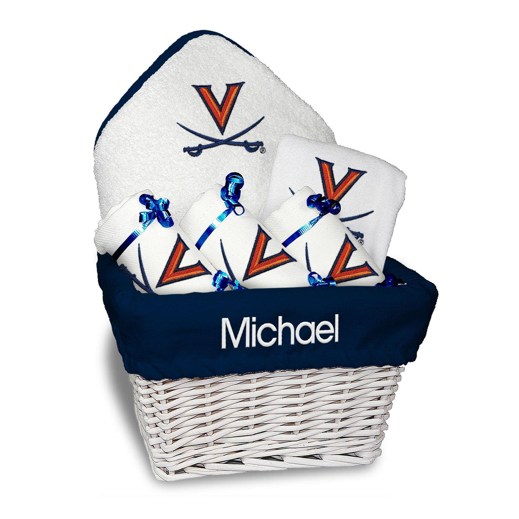 Personalized Virginia Cavaliers Medium Basket - 6 Items - Designs by Chad & Jake