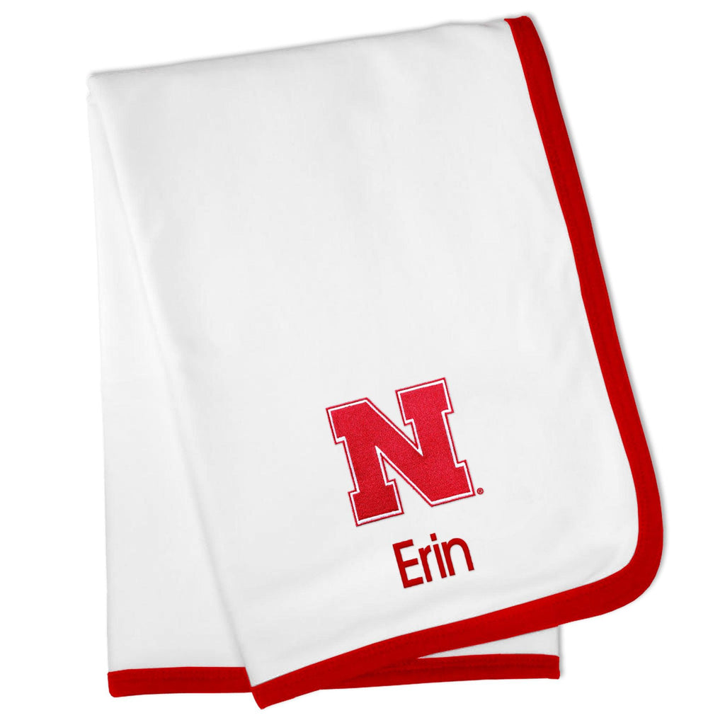 Personalized Nebraska Cornhuskers Blanket - Designs by Chad & Jake