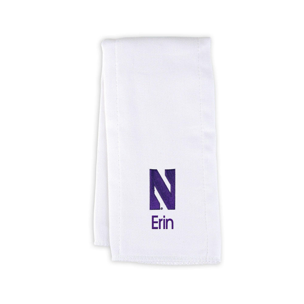 Personalized Northwestern Wildcats Burp Cloth - Designs by Chad & Jake