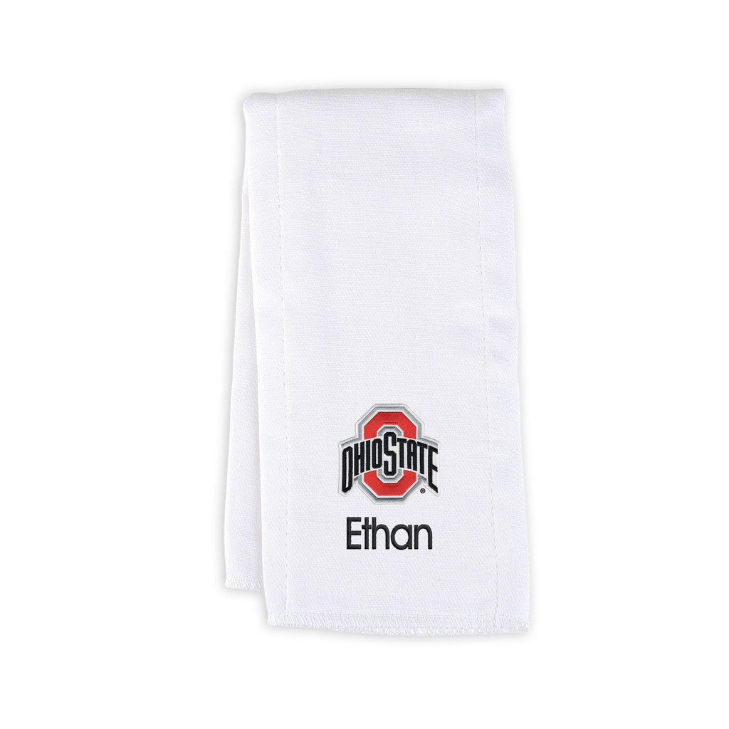 Personalized Ohio State Buckeyes Burp Cloth - Designs by Chad & Jake