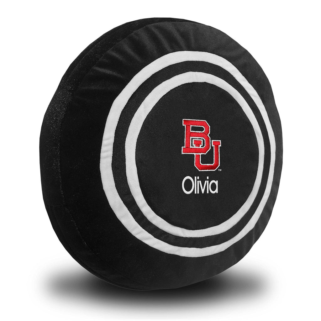 Personalized Boston University Terriers Plush Hockey Puck - Designs by Chad & Jake
