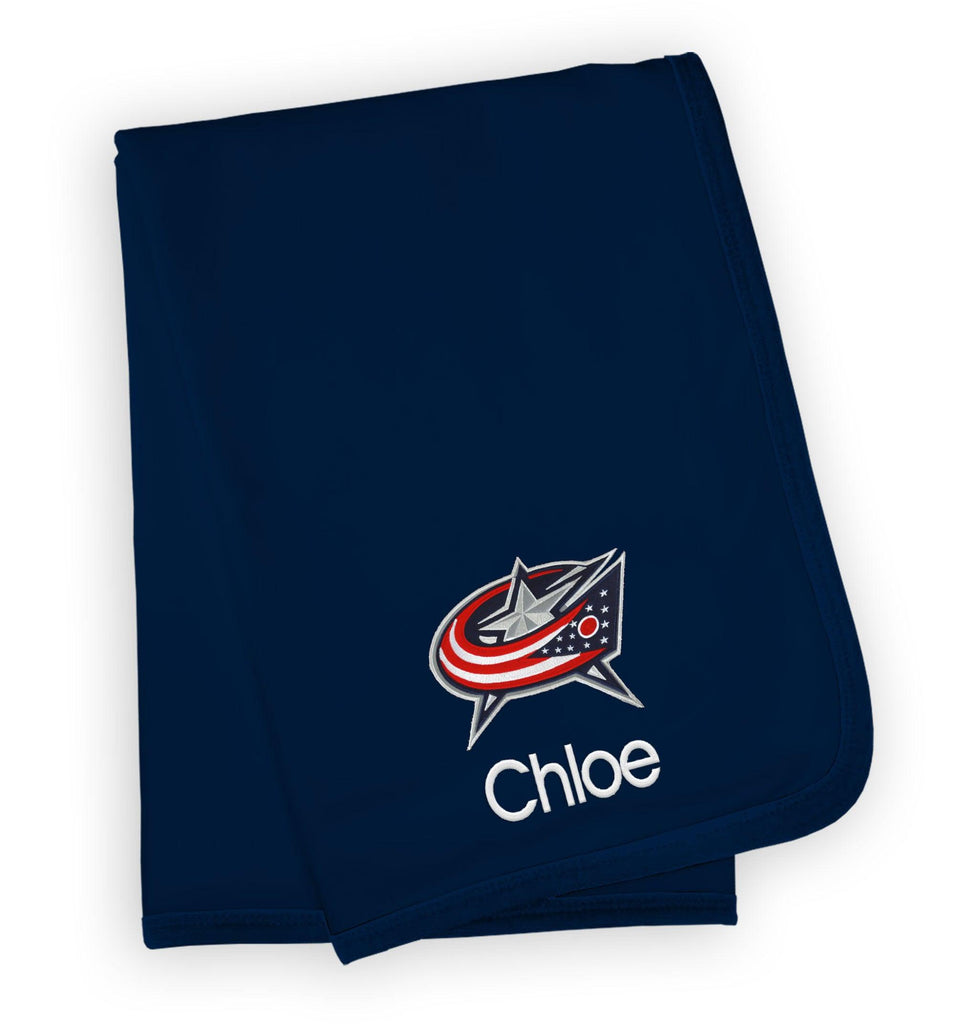 Personalized Columbus Blue Jackets Blanket - Designs by Chad & Jake