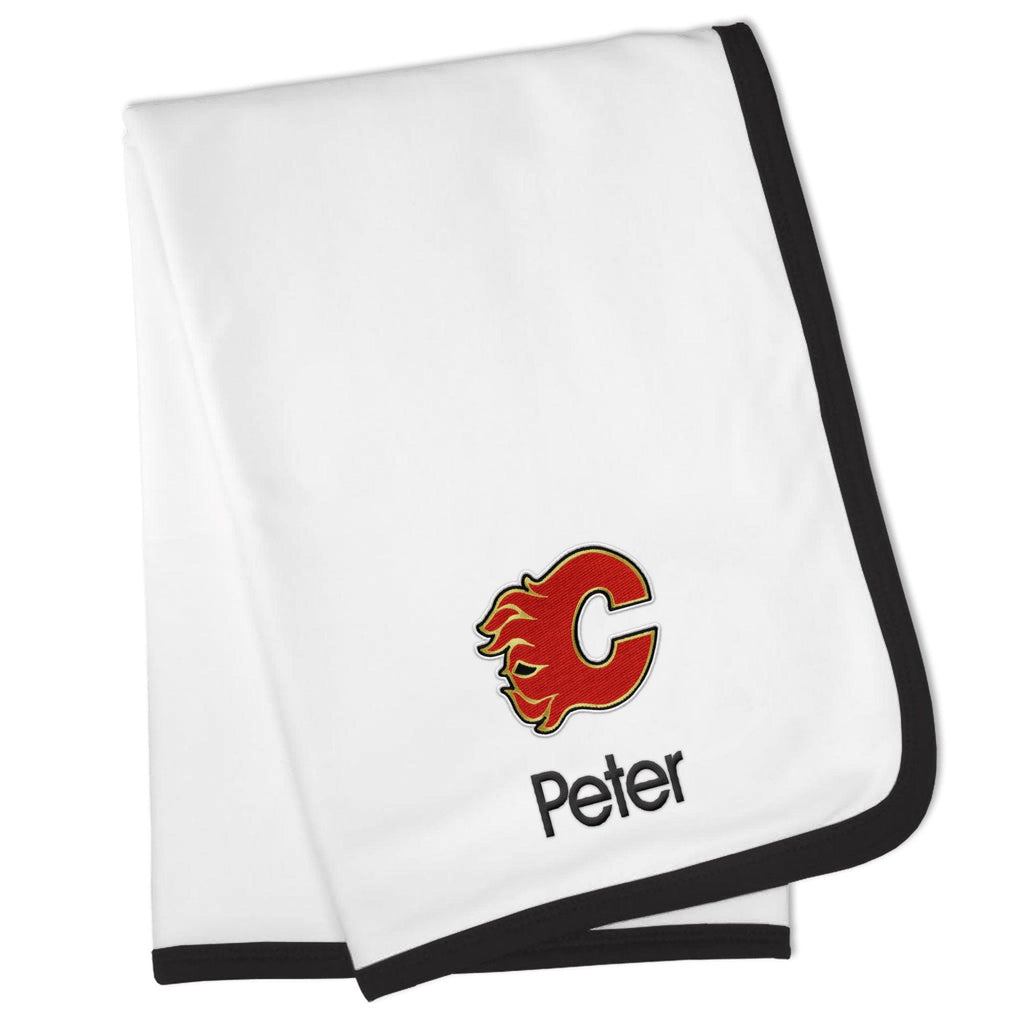 Personalized Calgary Flames Blanket - Designs by Chad & Jake