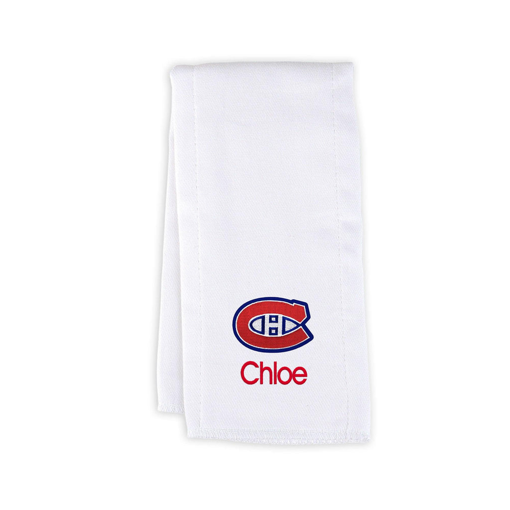Personalized Montreal Canadiens Burp Cloth - Designs by Chad & Jake