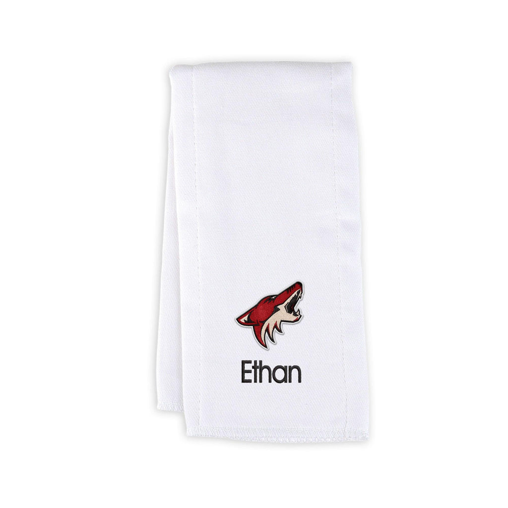 Personalized Arizona Coyotes Burp Cloth - Designs by Chad & Jake