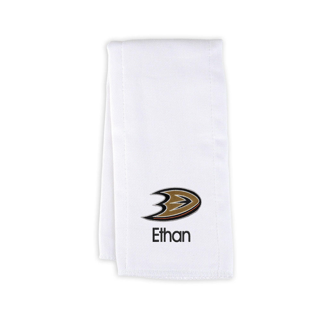 Personalized Anaheim Ducks Burp Cloth - Designs by Chad & Jake