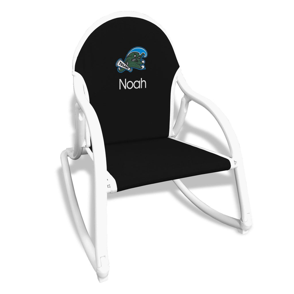 Personalized Tulane Green Wave Rocking Chair - Designs by Chad & Jake