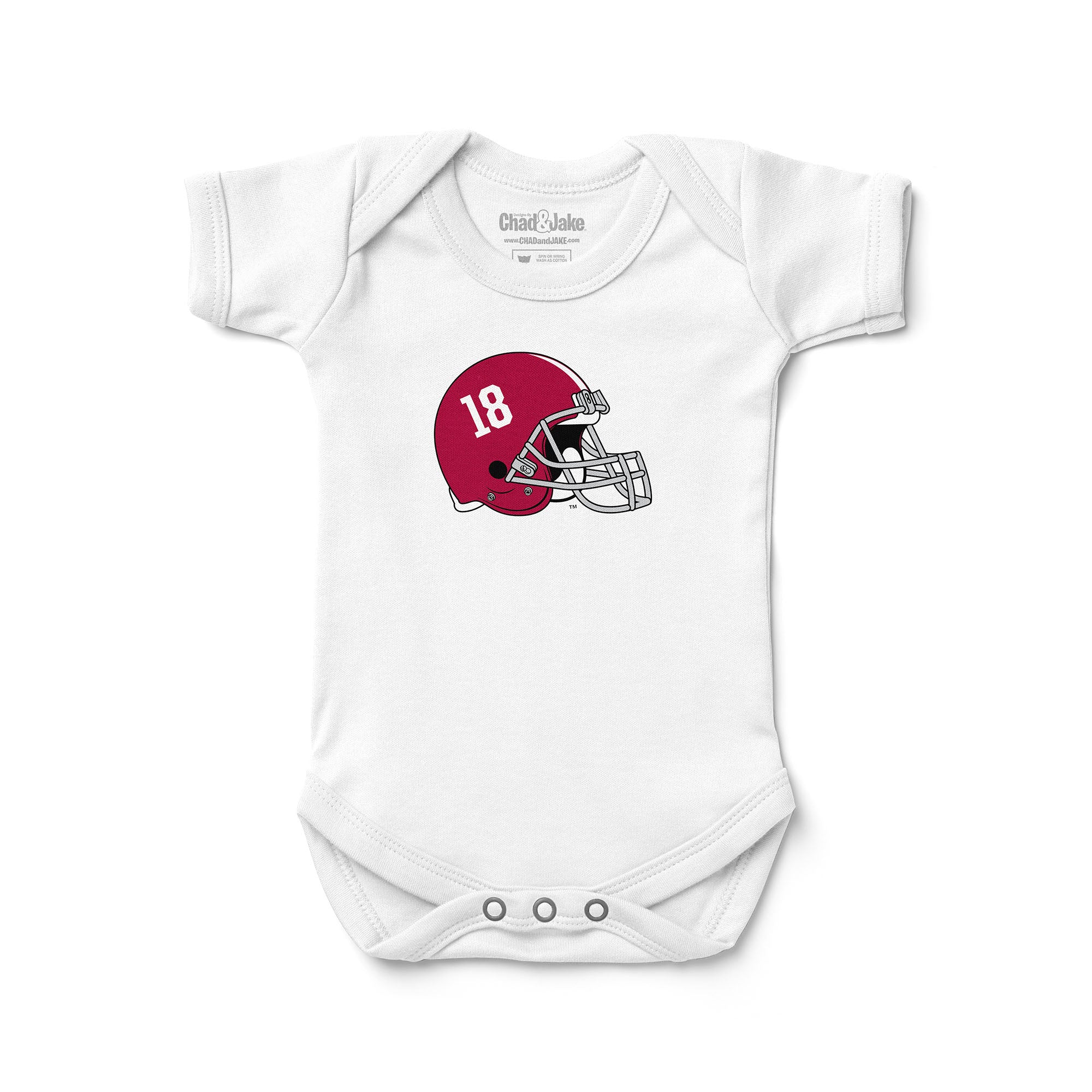 Alabama Crimson Tide Helmet Bodysuit White / 0-3 MO