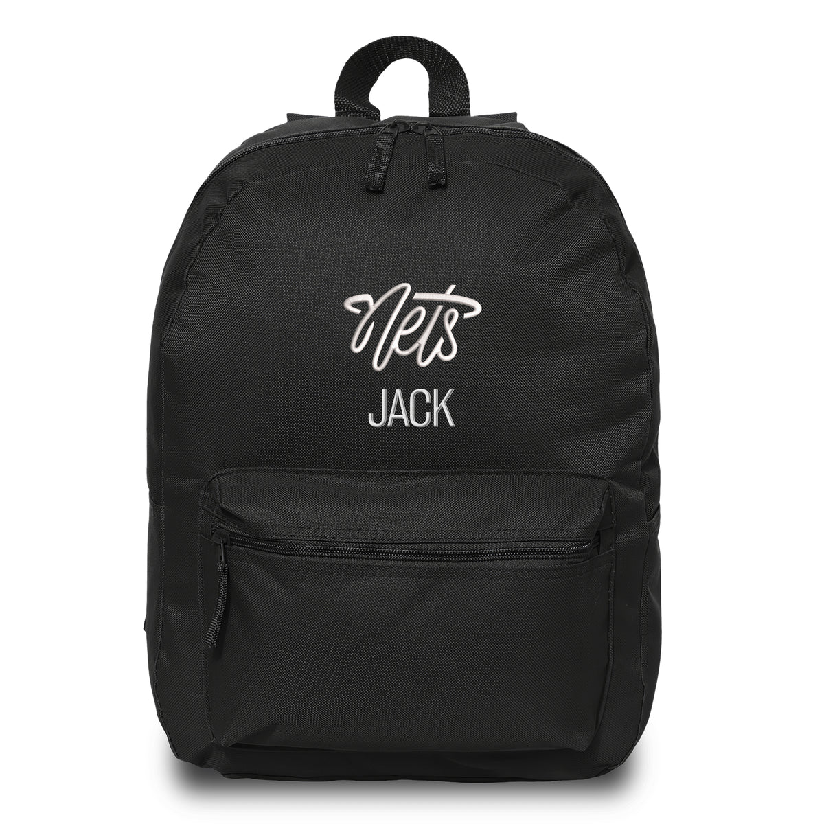 Personalized Brooklyn Nets Script Nets Backpack – Designs by Chad & Jake