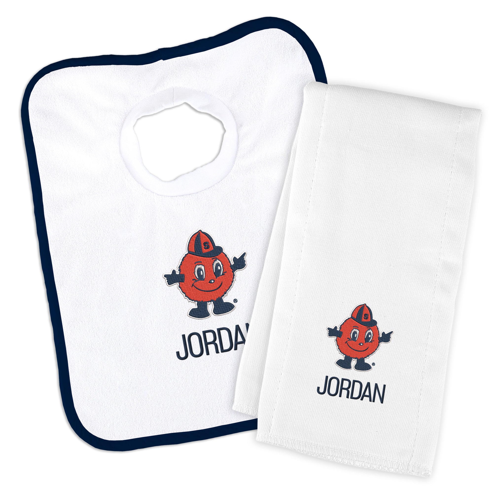 Personalized NBA Toronto Raptors Baby Gift Basket - offers Bib, 3 Burp Cloths, Towel Set - Medium