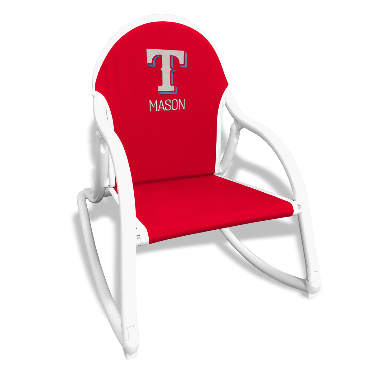 Texas Stadium Rocking Chairs Personalized Texas Rangers Rocking Chair – Designs by Chad & Jake