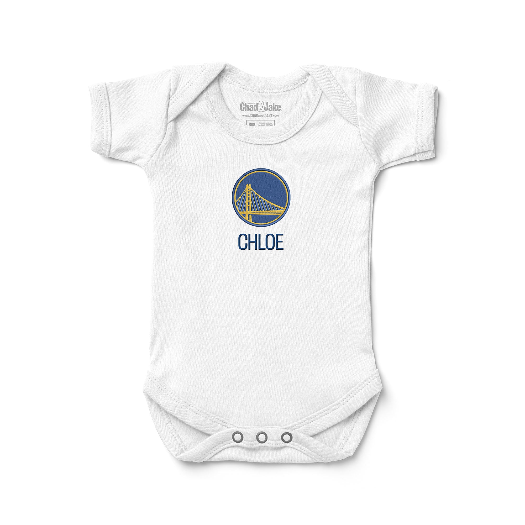 Personalized Golden State Warriors Bodysuit Black / 0-3 Mo
