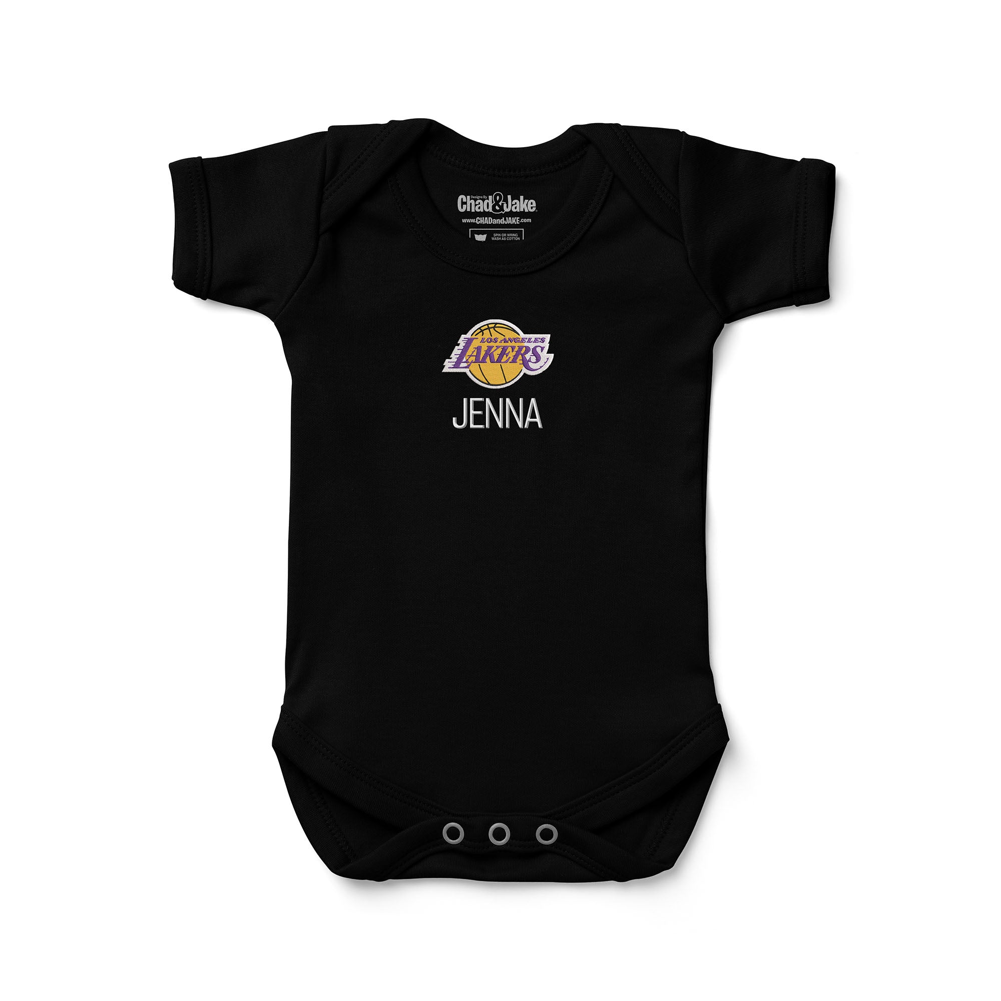 Personalized Los Angeles Lakers Bodysuit – Designs by Chad Jake