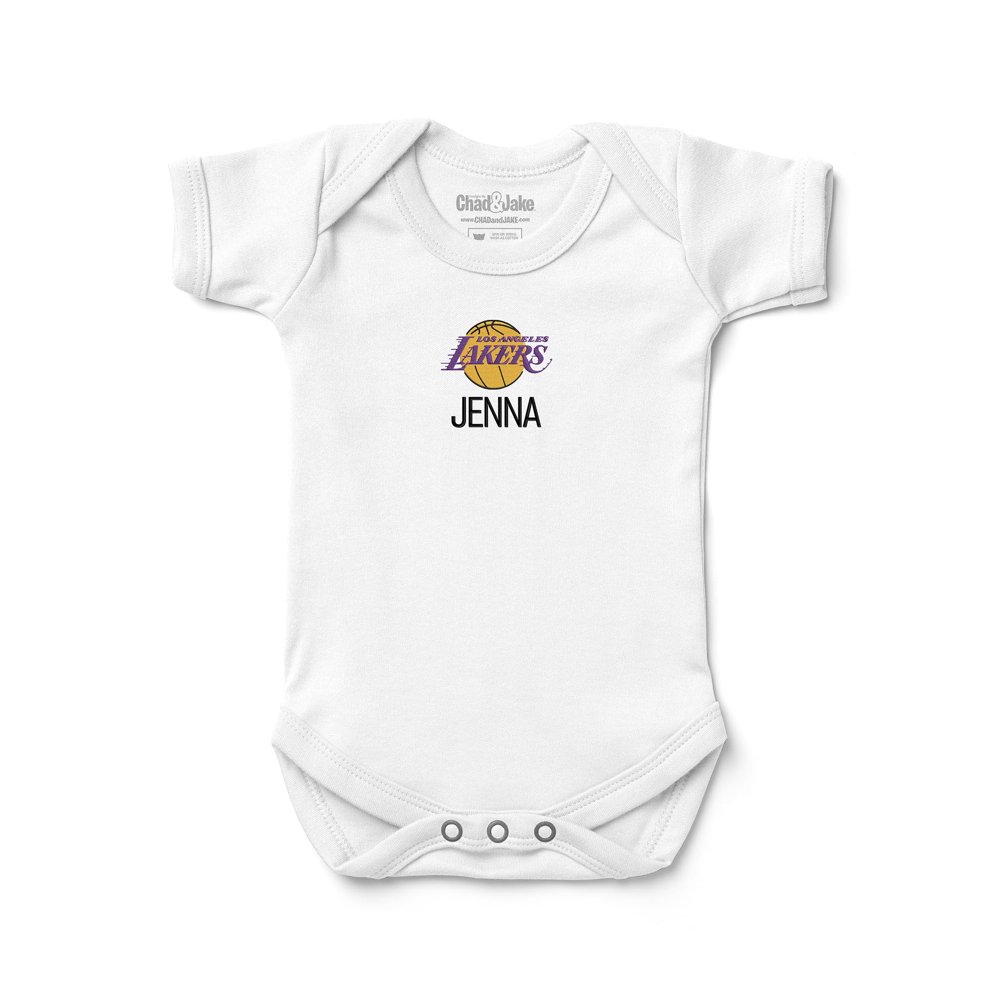 Personalized Los Angeles Lakers Bodysuit – Designs by Chad Jake