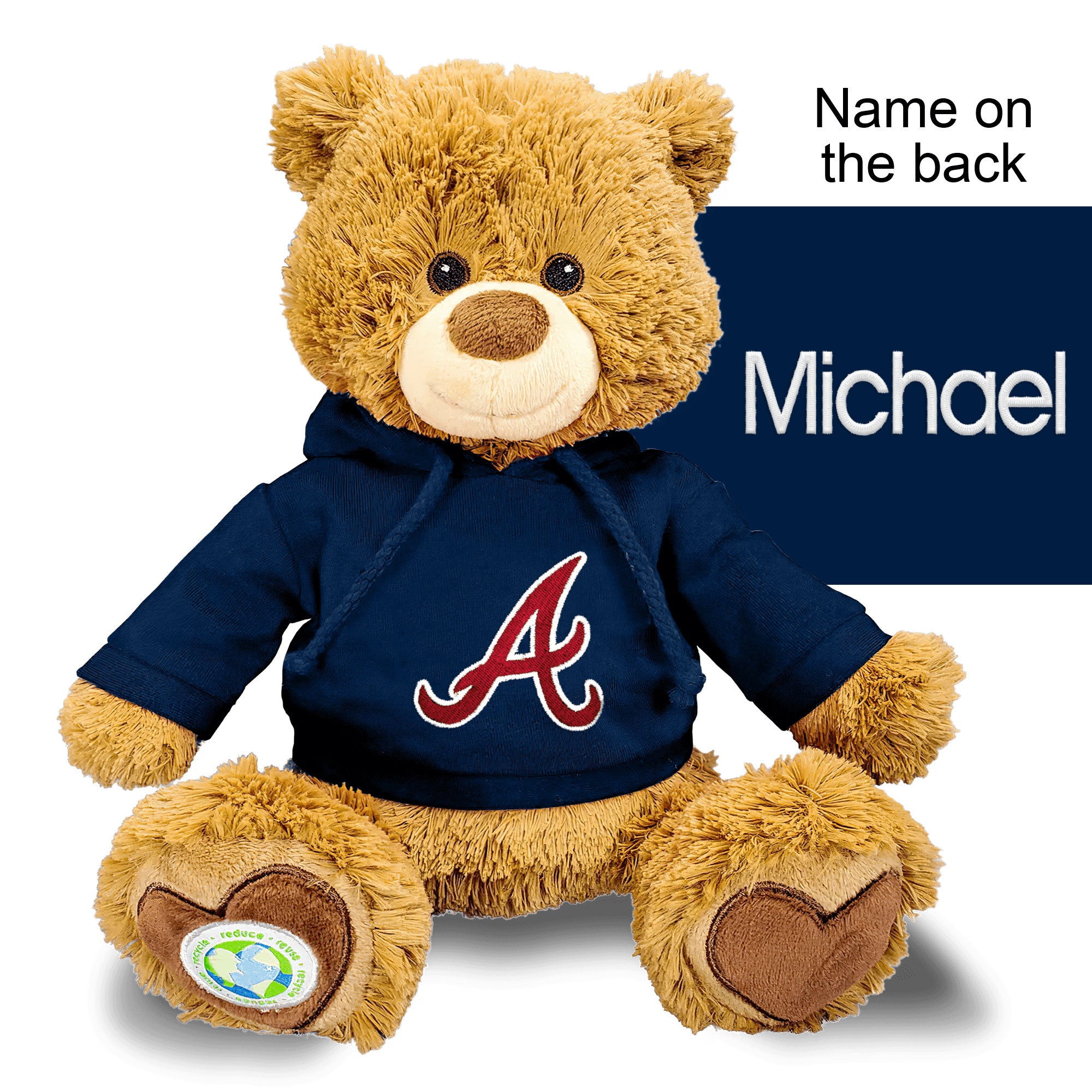 Personalized Atlanta Braves 10 Plush Bear 2 – Designs by Chad & Jake