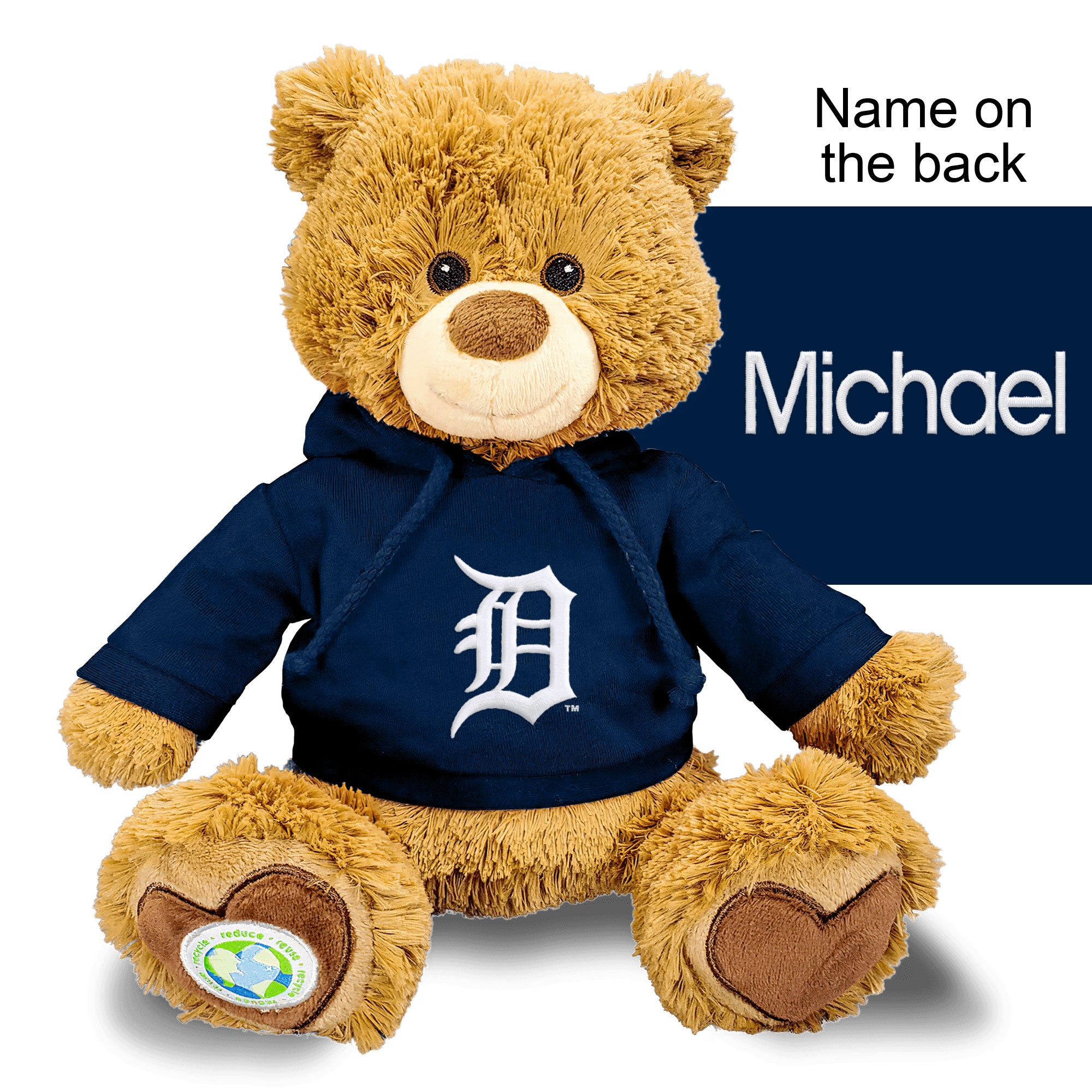 Personalized Detroit Tigers 10 Plush Bear 2 – Designs by Chad & Jake