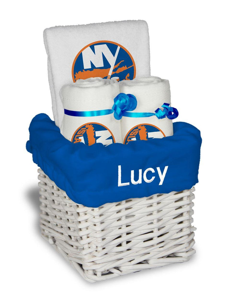Personalized New York Islanders Small Basket - 4 Items - Designs by Chad & Jake