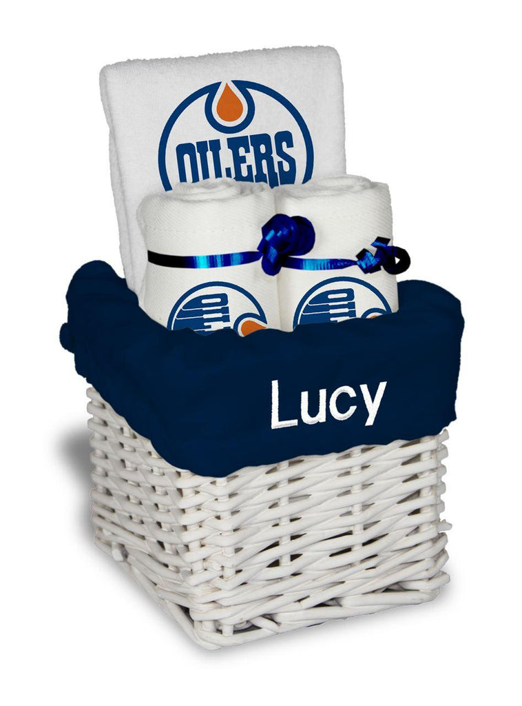 Personalized Edmonton Oilers Small Basket - 4 Items - Designs by Chad & Jake
