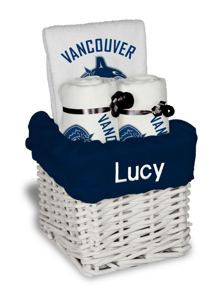 Personalized Vancouver Canucks Small Basket - 4 Items - Designs by Chad & Jake