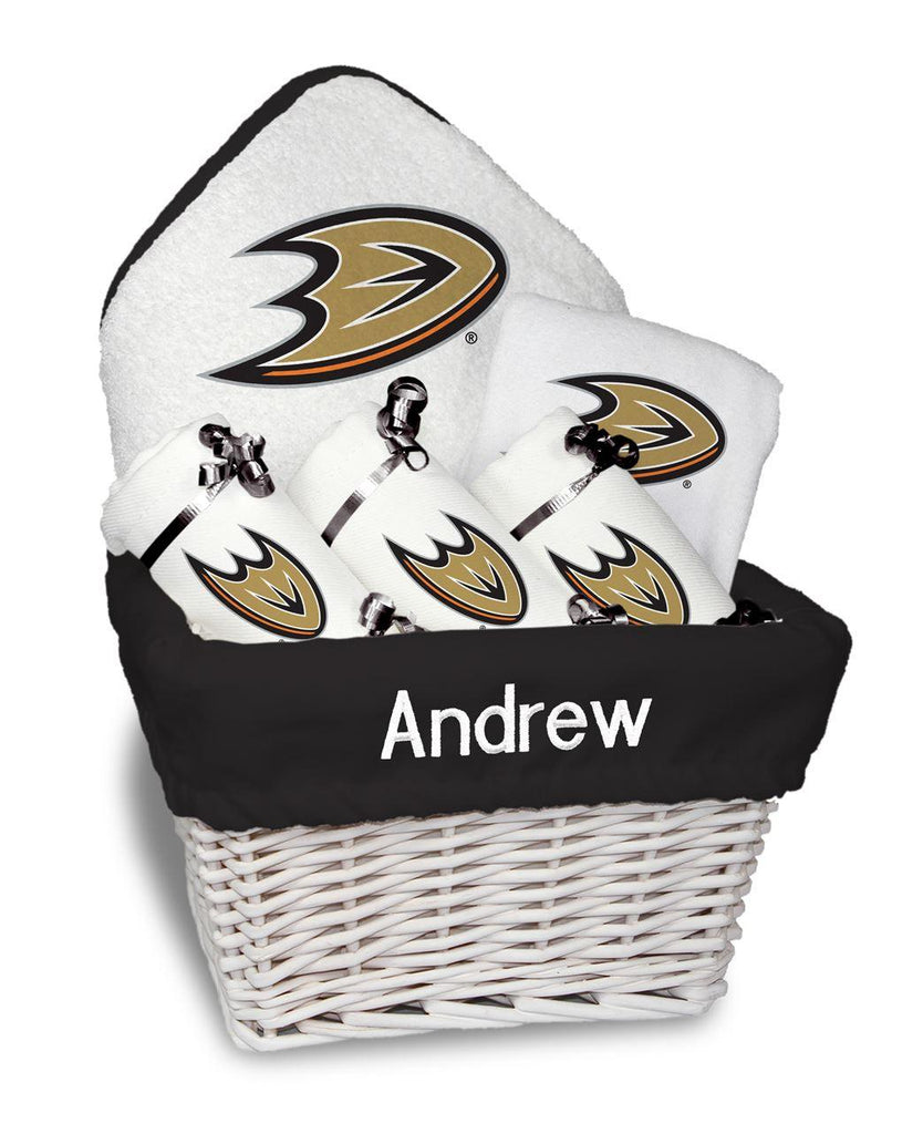 Personalized Anaheim Ducks Medium Basket - 6 Items - Designs by Chad & Jake