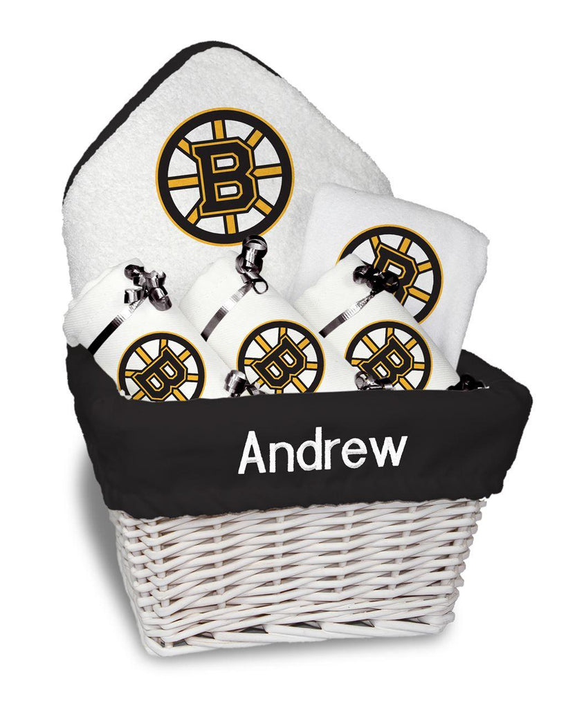 Personalized Boston Bruins Medium Basket - 6 Items - Designs by Chad & Jake