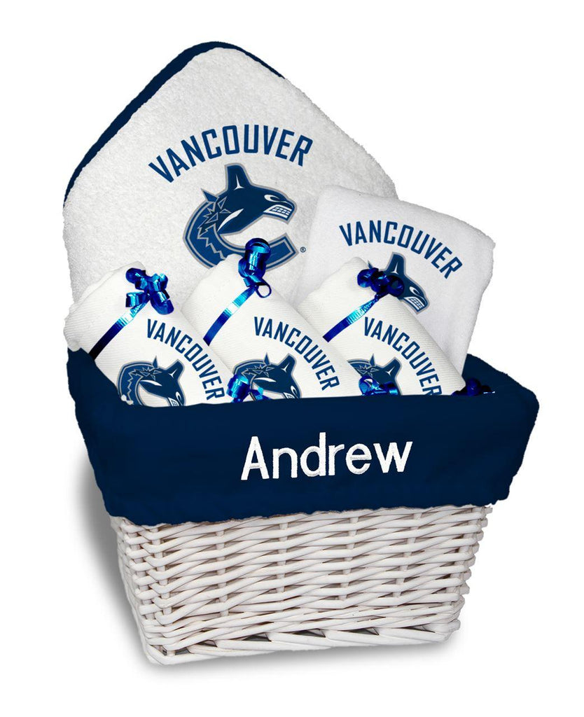 Personalized Vancouver Canucks Medium Basket - 6 Items - Designs by Chad & Jake