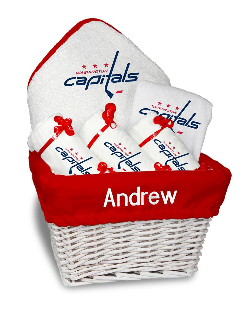 Personalized Washington Capitals Medium Basket - 6 Items - Designs by Chad & Jake