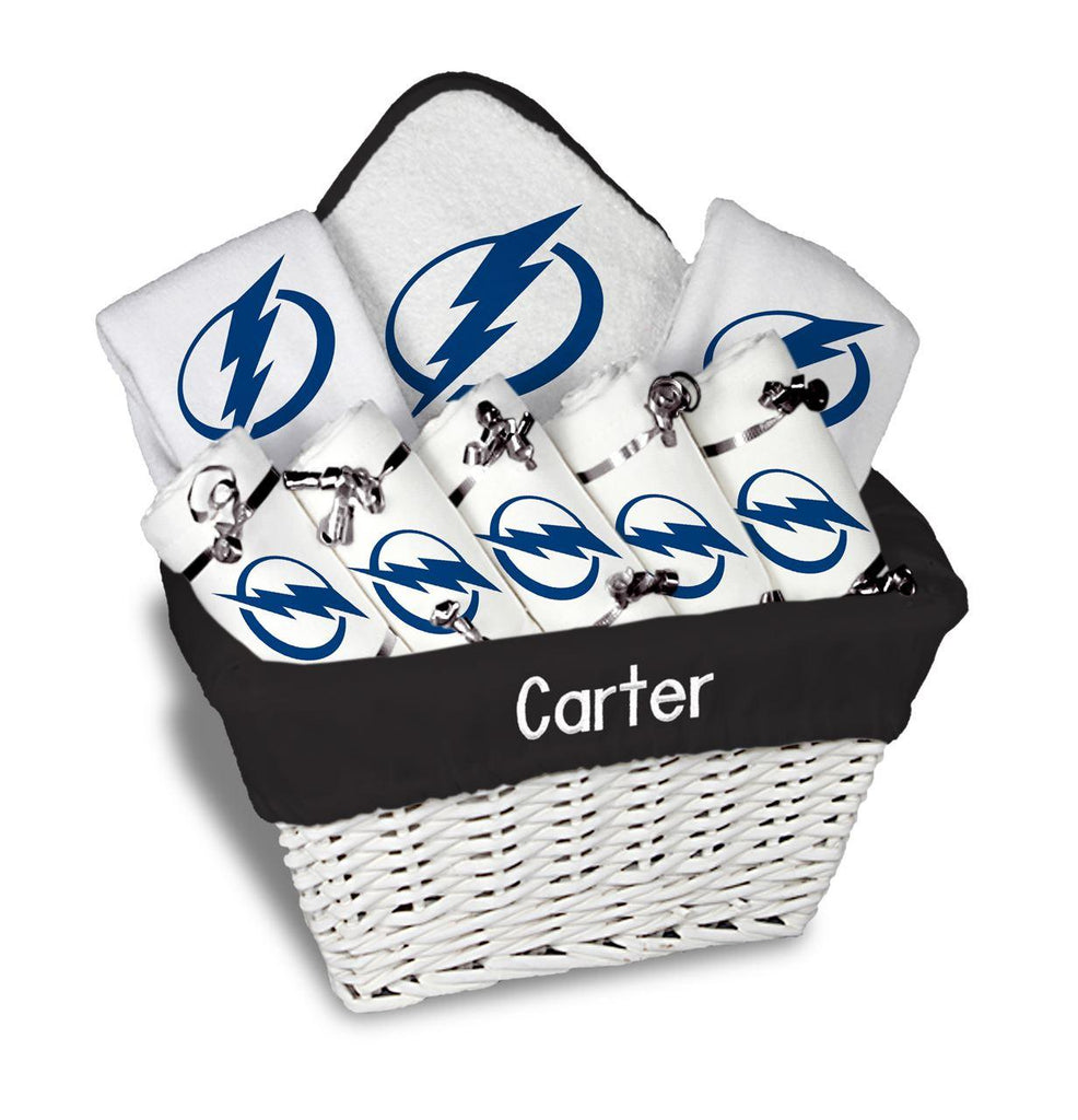 Personalized Tampa Bay Lightning Large Basket - 9 Items - Designs by Chad & Jake