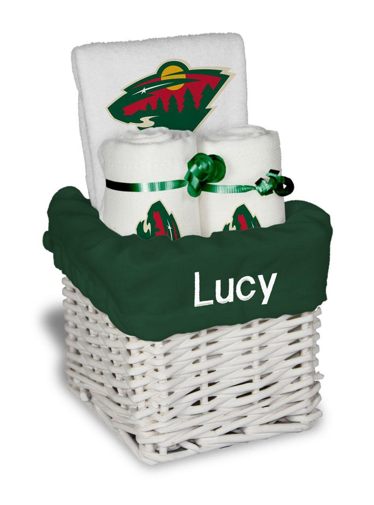 Personalized Minnesota Wild Small Basket - 4 Items - Designs by Chad & Jake