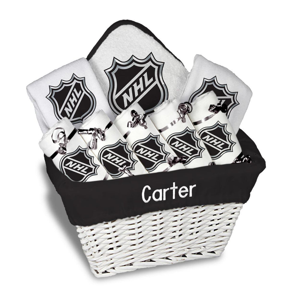 Personalized NHL Shield Large Basket - 9 Items - Designs by Chad & Jake