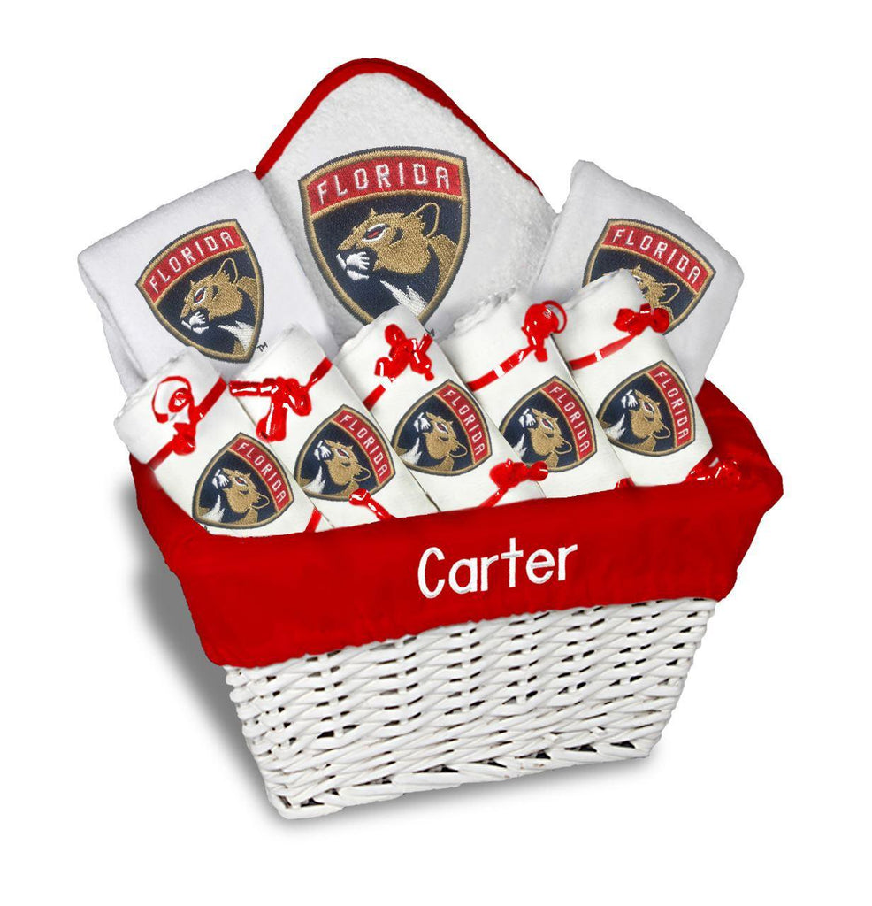 Personalized Florida Panthers Large Basket - 9 Items - Designs by Chad & Jake