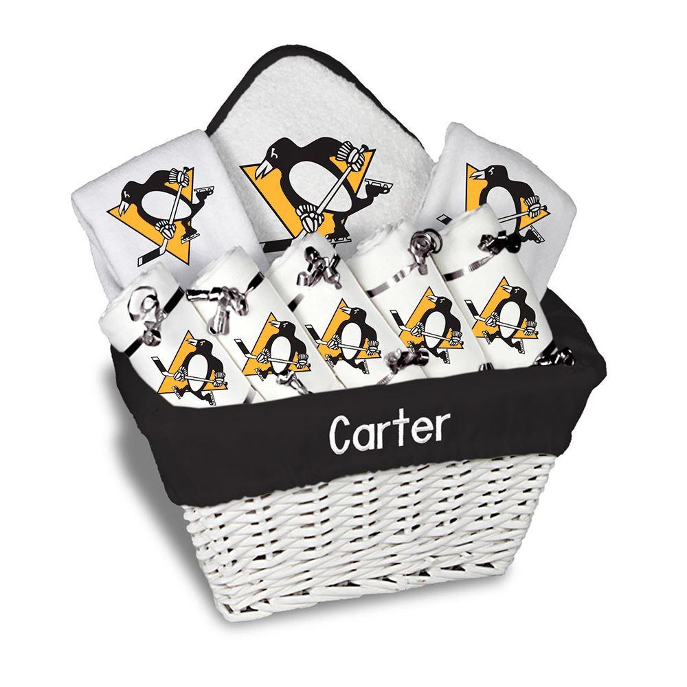 Personalized Pittsburgh Penguins Large Basket - 9 Items - Designs by Chad & Jake
