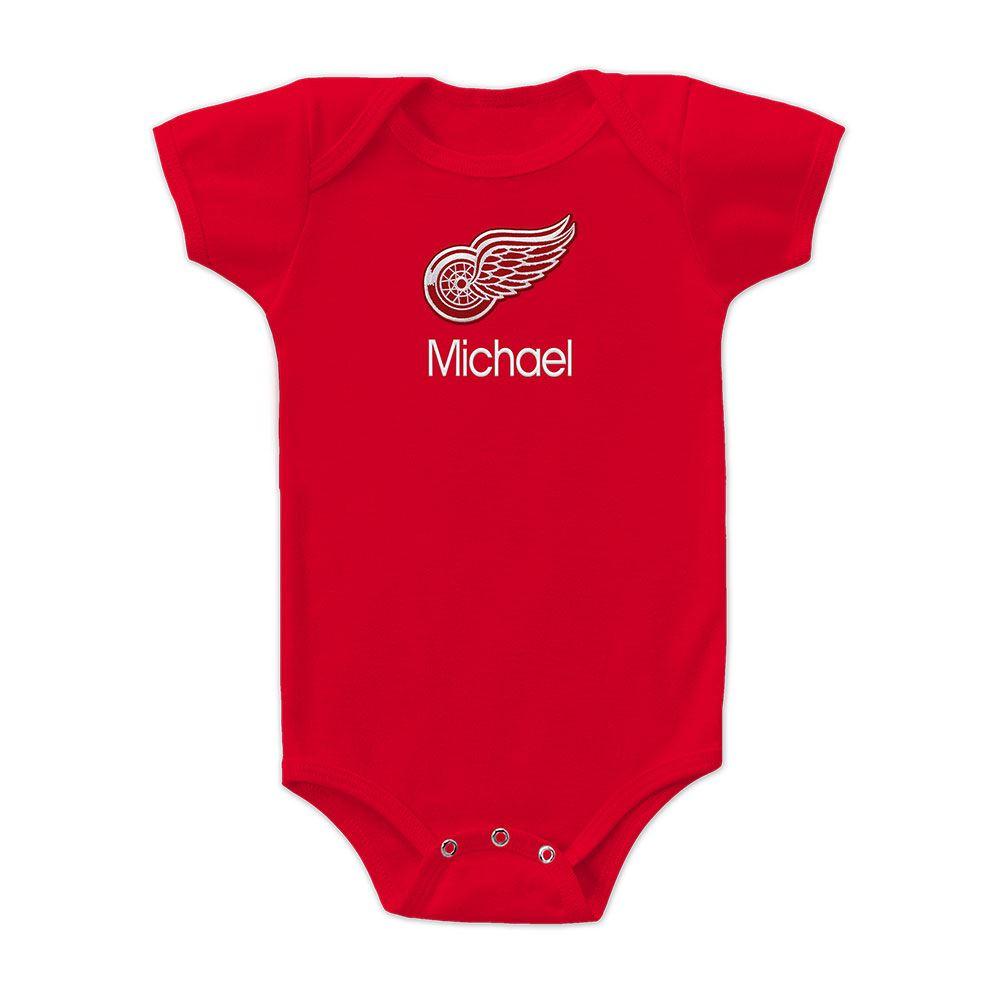 Personalized Detroit Red Wings Bodysuit - Designs by Chad & Jake