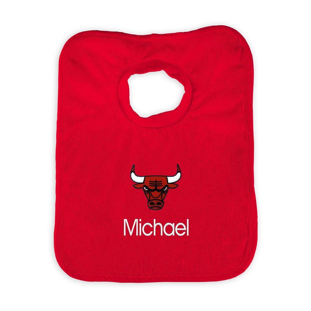 Personalized Chicago Bulls Pullover Bib - Designs by Chad & Jake