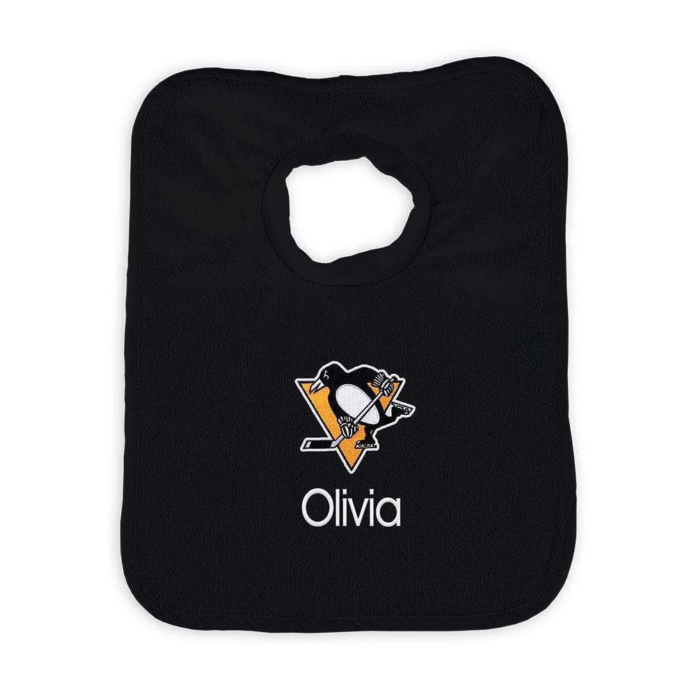 Personalized Pittsburgh Penguins Bib - Designs by Chad & Jake