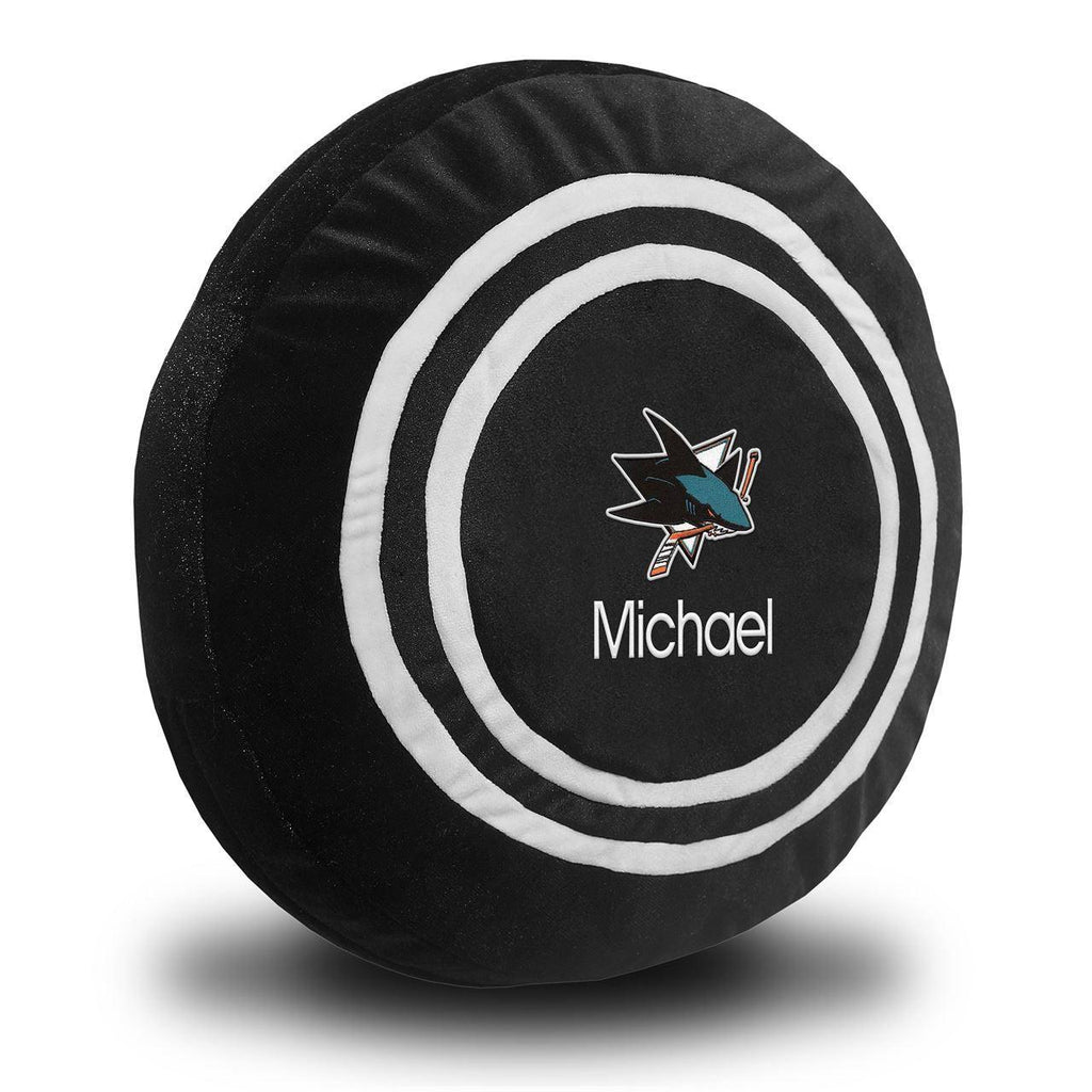 Personalized San Jose Sharks Plush Hockey Puck - Designs by Chad & Jake